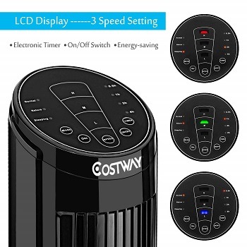 Costway 40″ LCD Tower Fan Digital Control Oscillating Cooling Fan