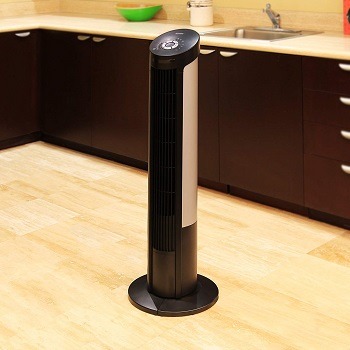 Seville Classics Ultraslimline Tower Fan Black