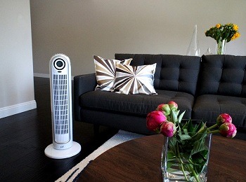Sunpentown Remote Controlled Tower Fan with ION